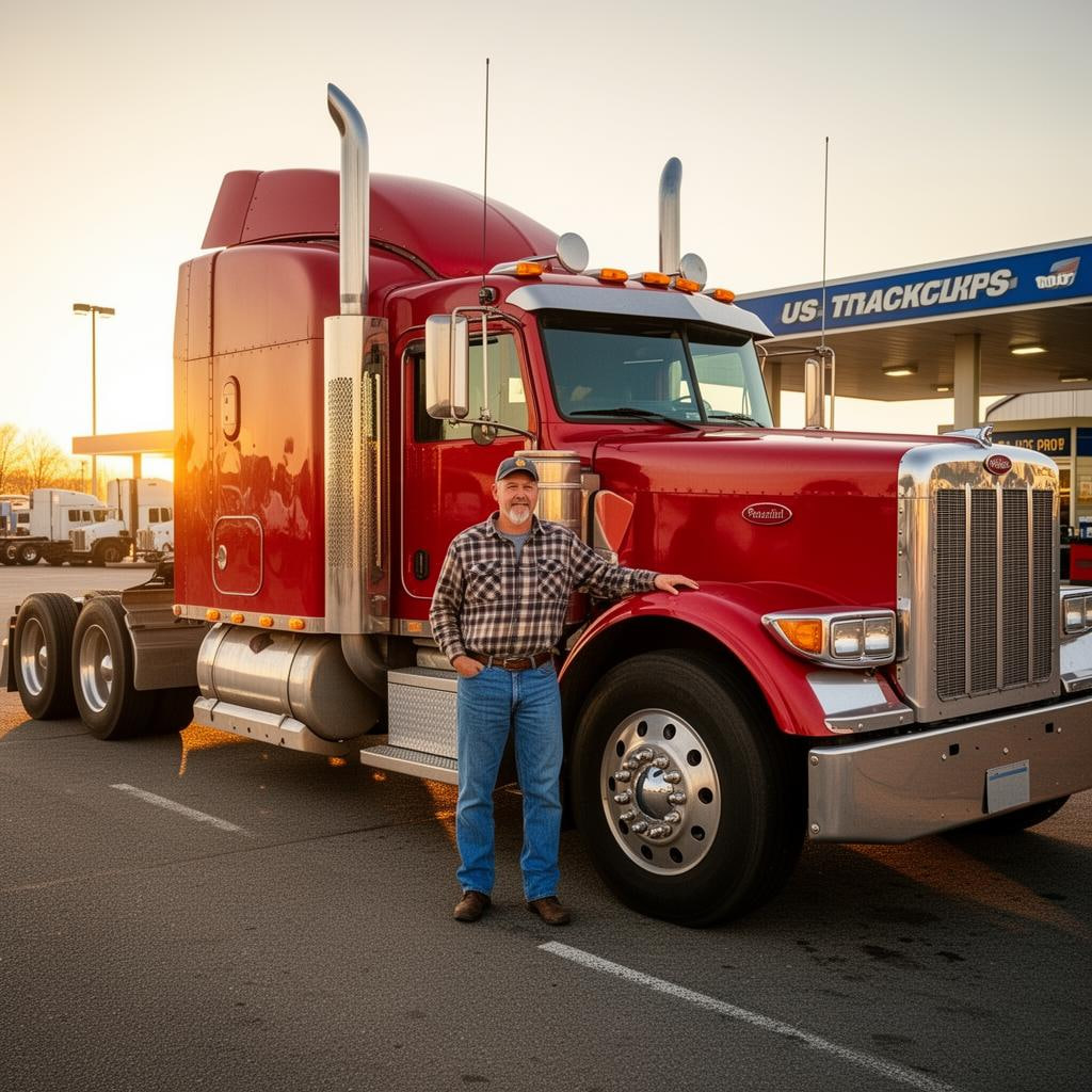 Owner-operator with his truck
