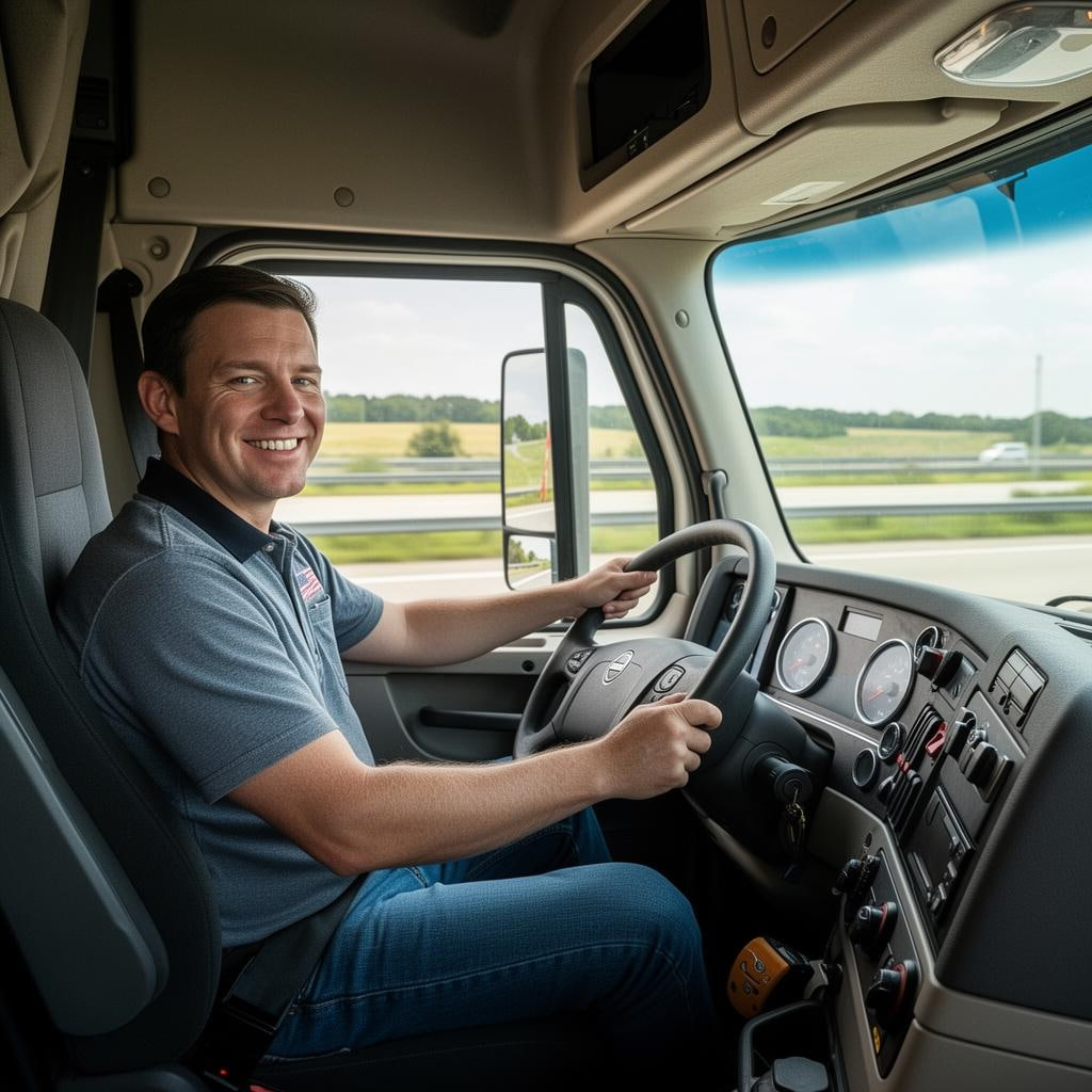 Company driver on the road